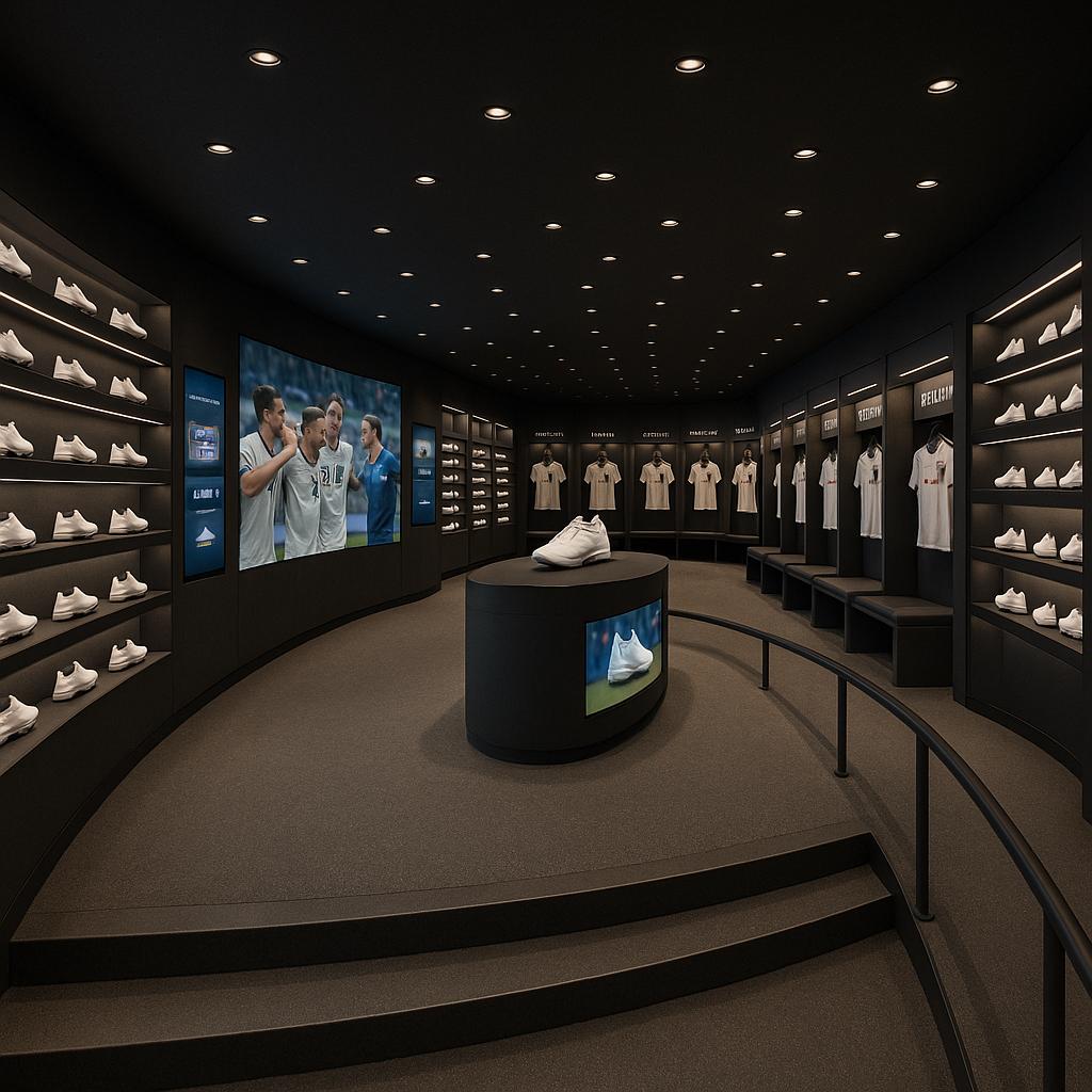 Concept in voetbal fanshop